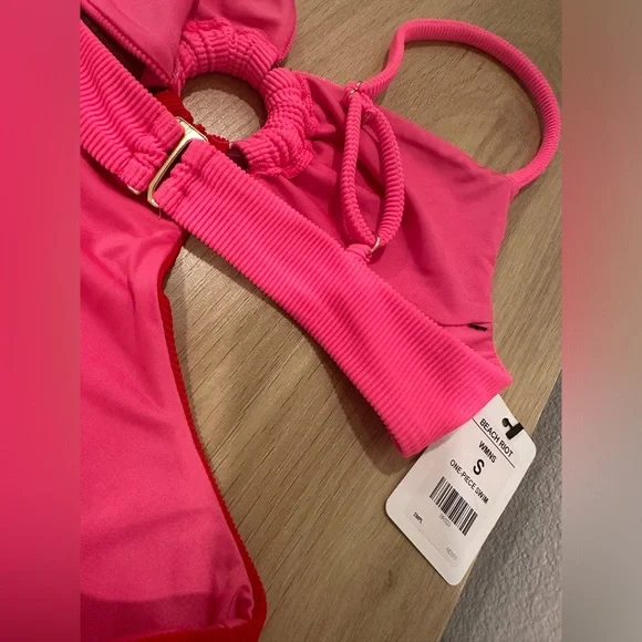 NWT Women's Beach Riot Kristen red and pink cut out one piece size small - Picture 12 of 13